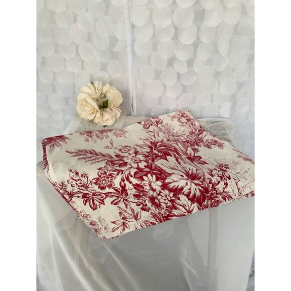 Pottery Barn Other - Pottery Barn Red Matine Toile KING Pillow Sham French Country Holiday Set Of 2